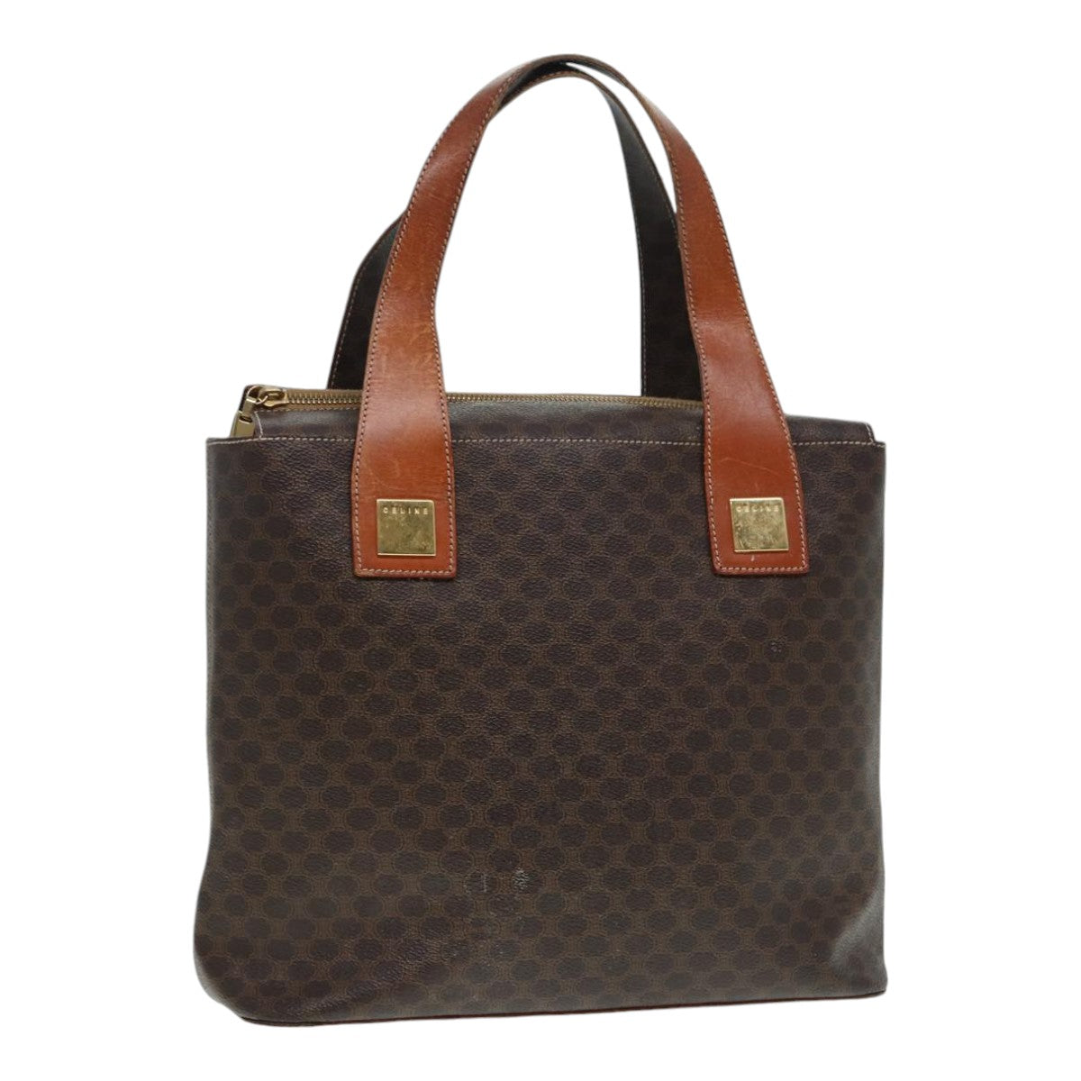 Céline Macadam Brown Canvas Handbag (Pre-Owned)