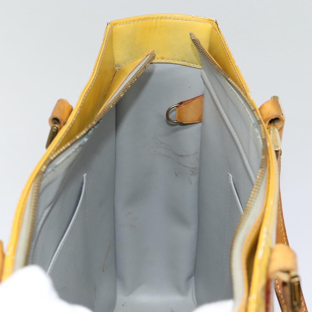 Louis Vuitton Columbus Yellow Patent Leather Tote Bag (Pre-Owned)