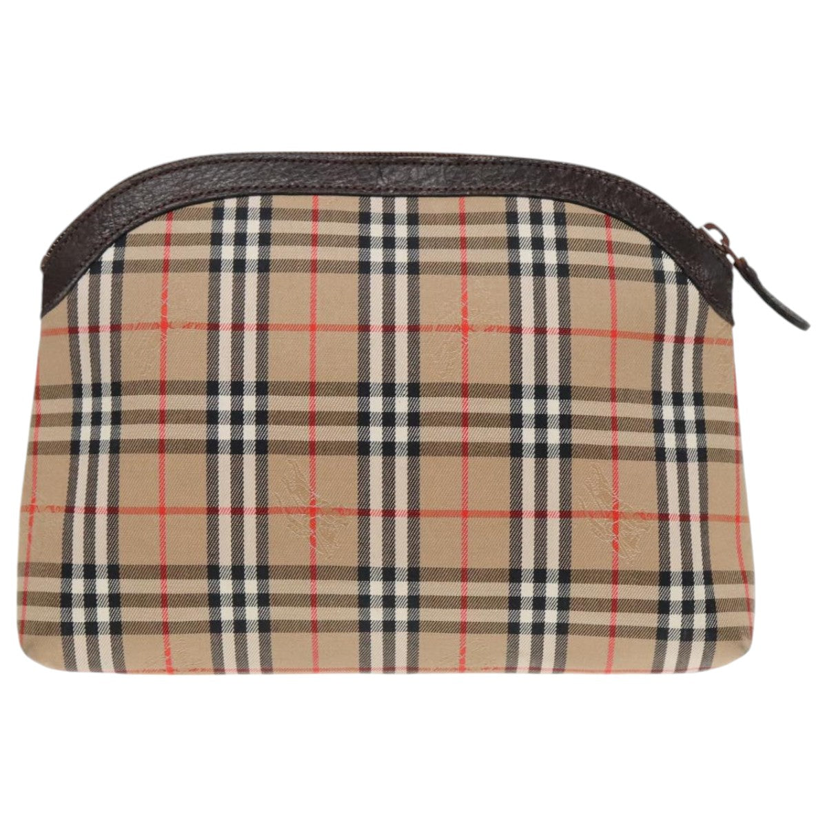 Burberry Nova Check Beige Canvas Clutch Bag (Pre-Owned)