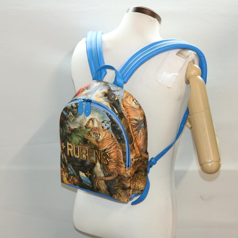 Louis Vuitton Palm Springs Blue Canvas Backpack Bag (Pre-Owned)