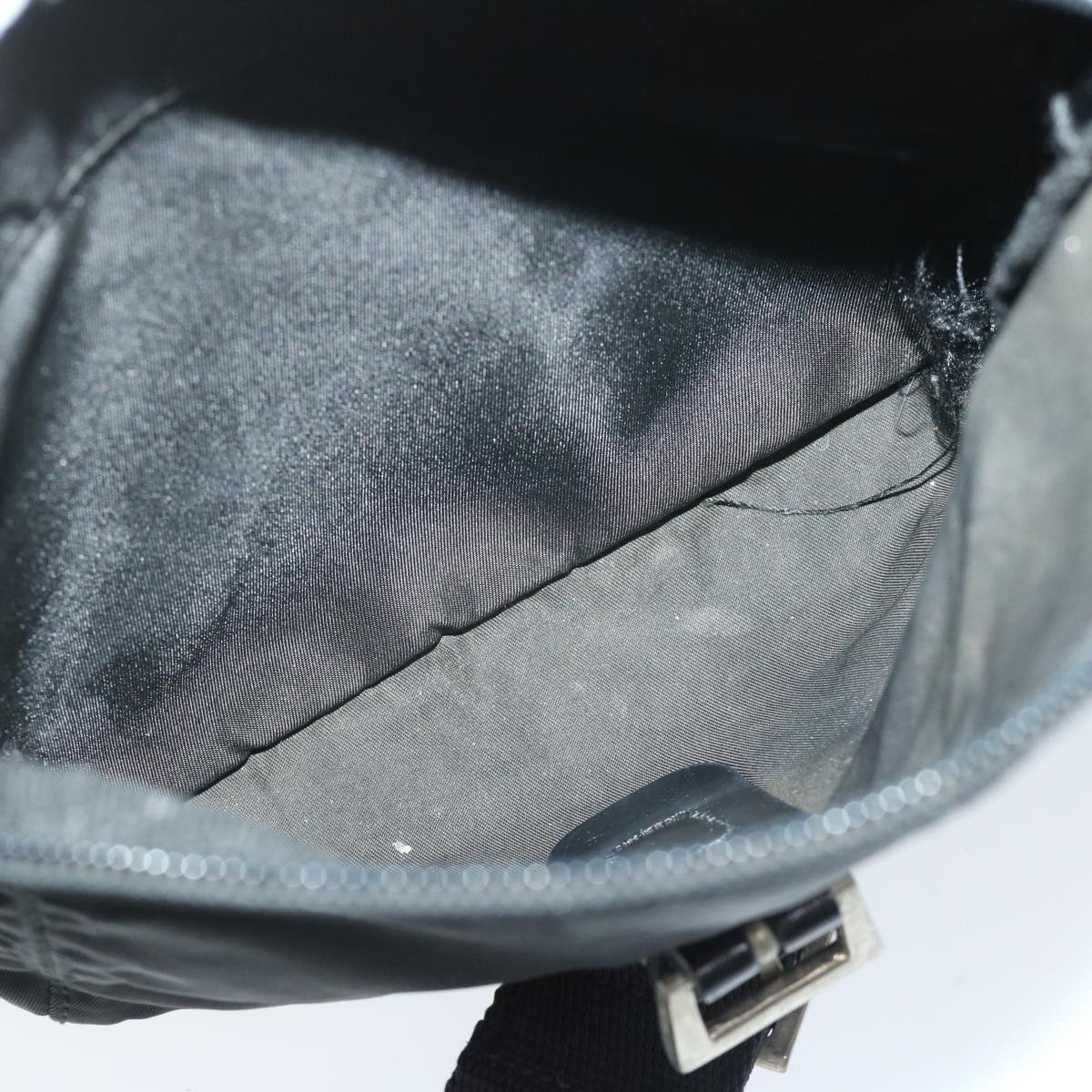Prada Tessuto Black Canvas Shoulder Bag (Pre-Owned)