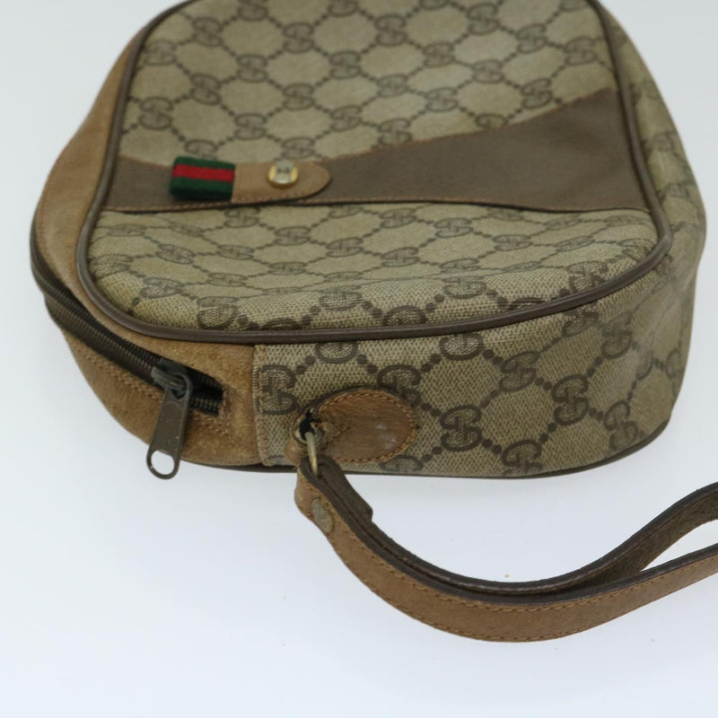 Gucci Sherry Beige Canvas Clutch Bag (Pre-Owned)