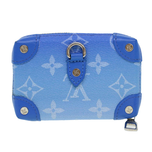 Louis Vuitton Soft Trunk Blue Leather Clutch Bag (Pre-Owned)