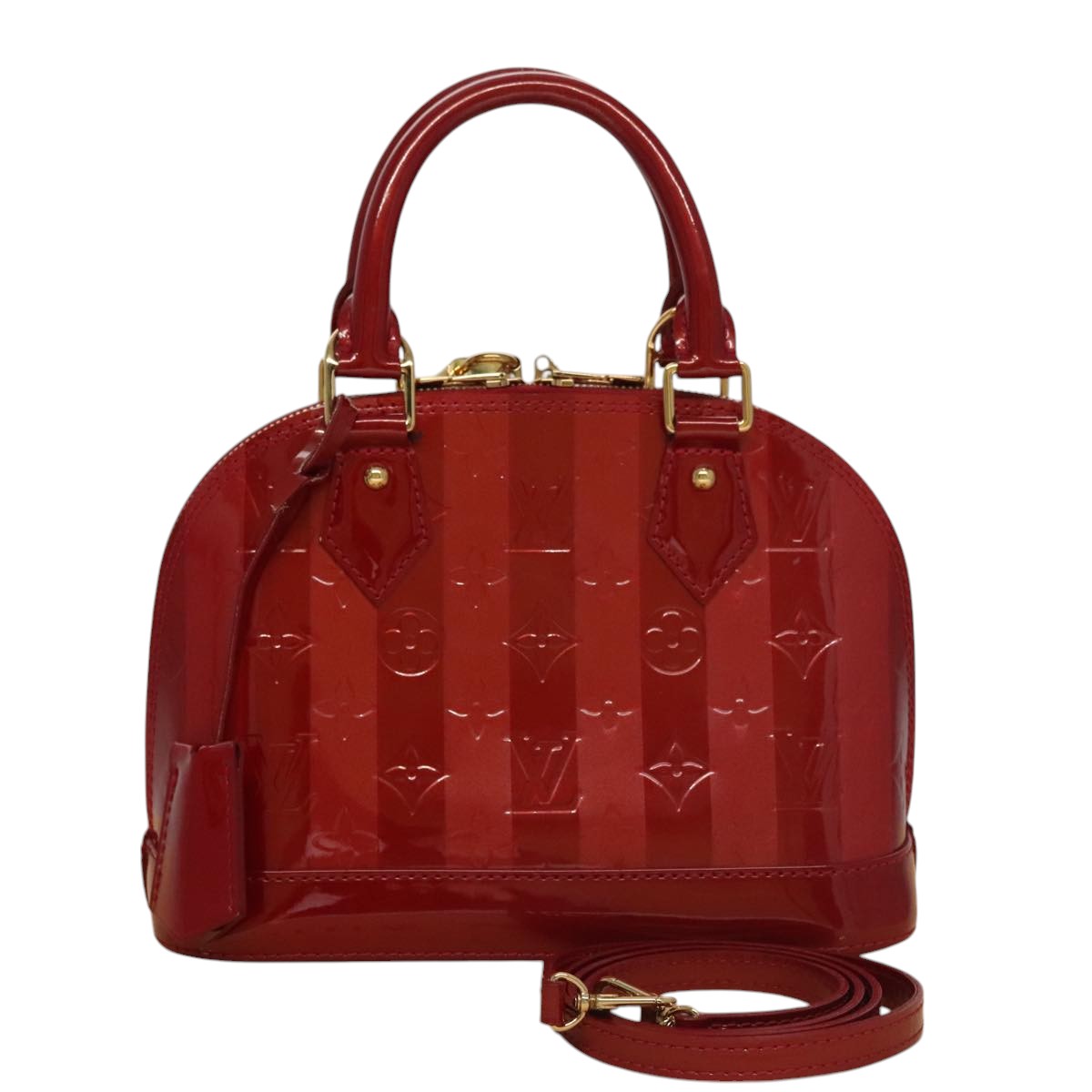 Louis Vuitton Alma Red Patent Leather Handbag (Pre-Owned)