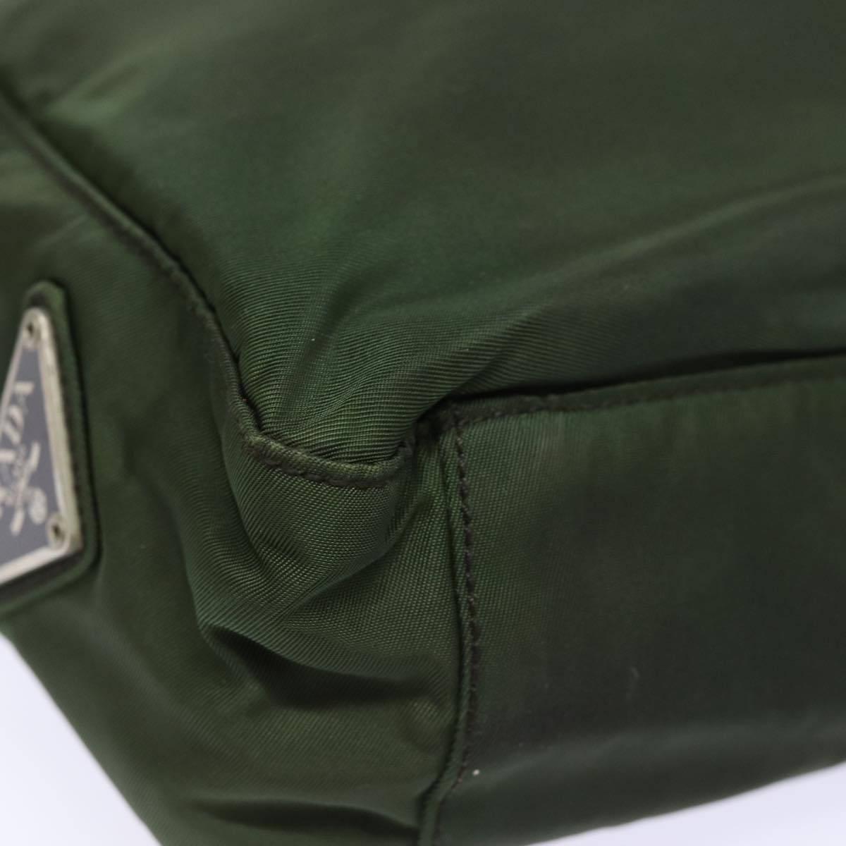 Prada Tessuto Khaki Synthetic Tote Bag (Pre-Owned)