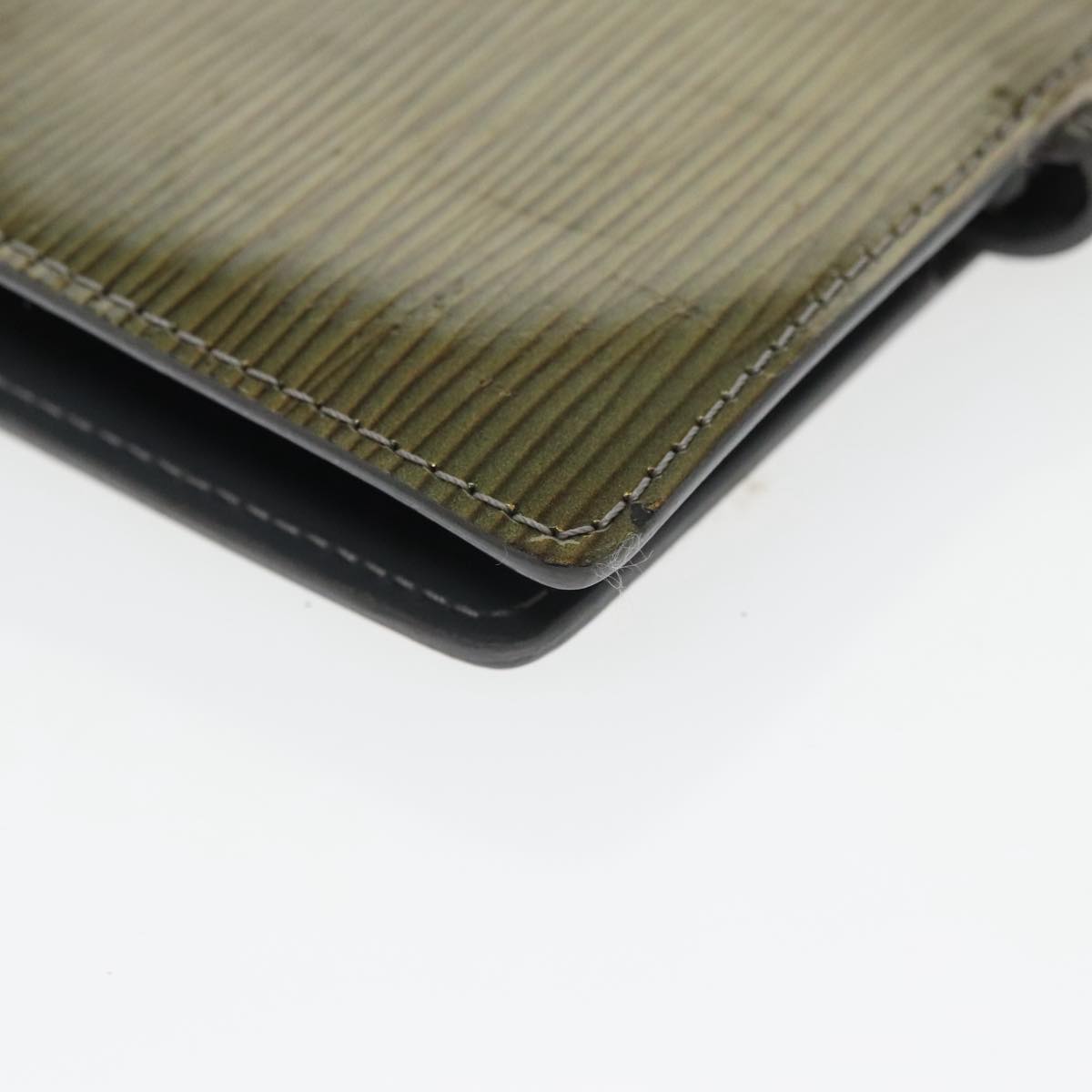 Louis Vuitton Agenda Pm Green Leather Wallet  (Pre-Owned)