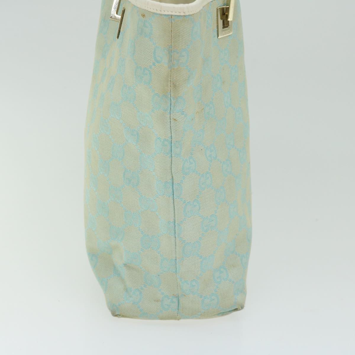 Gucci Gg Canvas Blue Canvas Handbag (Pre-Owned)