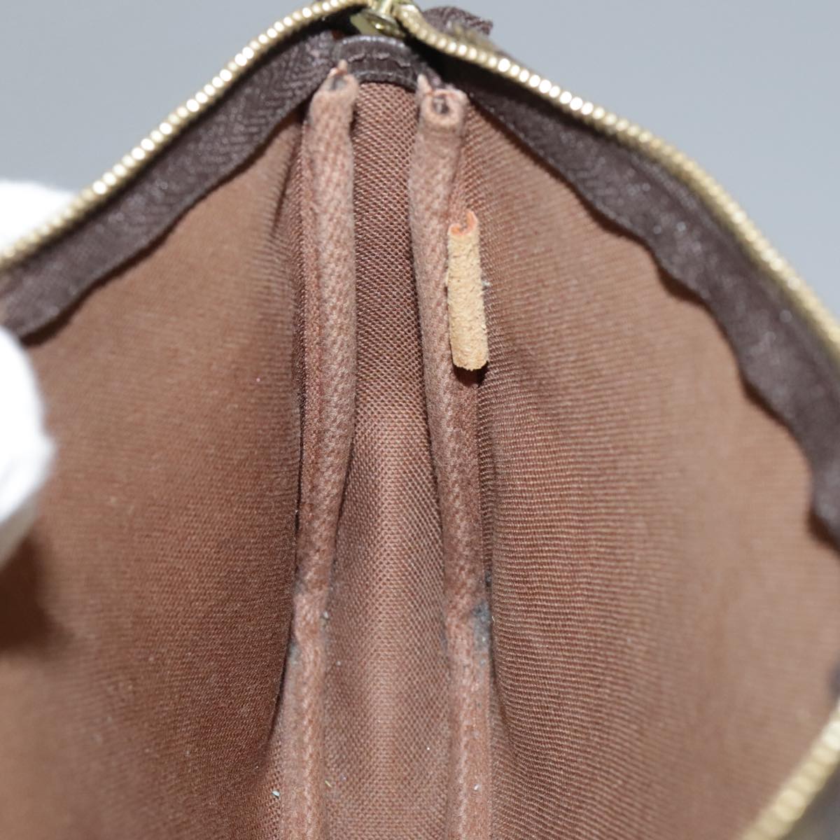 Louis Vuitton Pochette Accessoire Brown Canvas Clutch Bag (Pre-Owned)