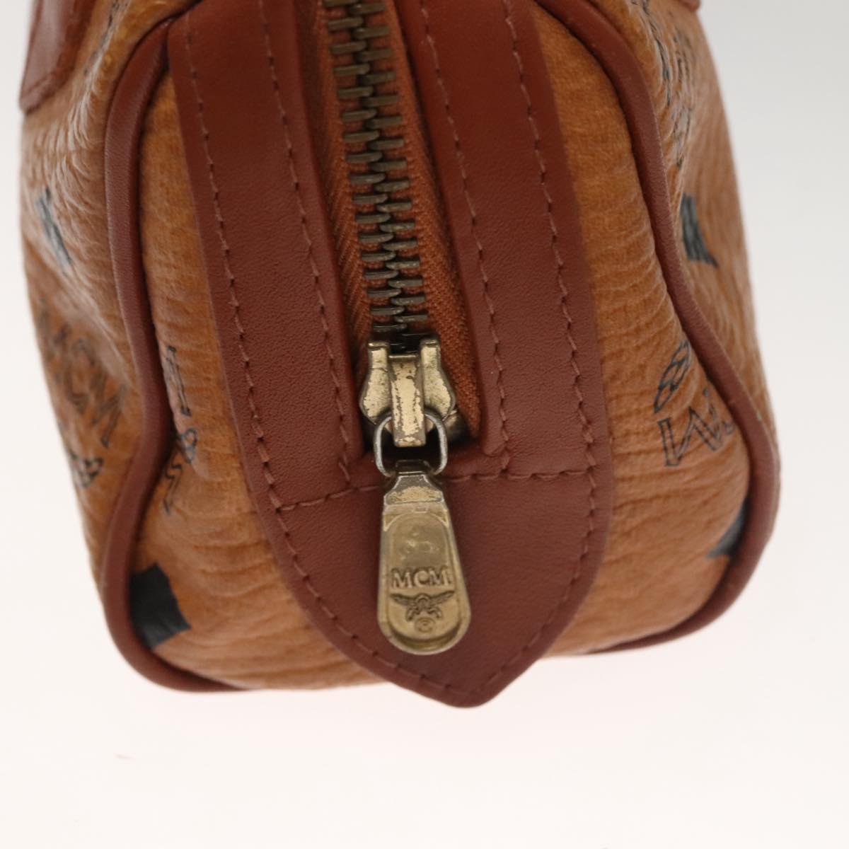 MCM Visetos Brown,Gold Canvas, Leather Travel Bag (Pre-Owned)