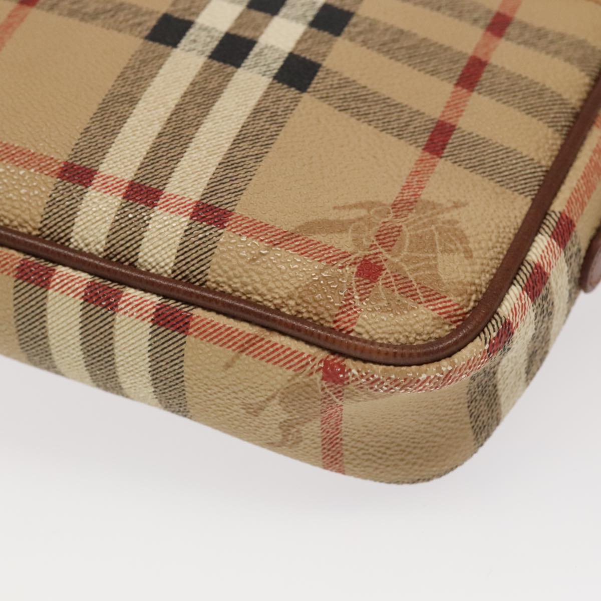 Burberry Nova Check Beige Canvas Clutch Bag (Pre-Owned)