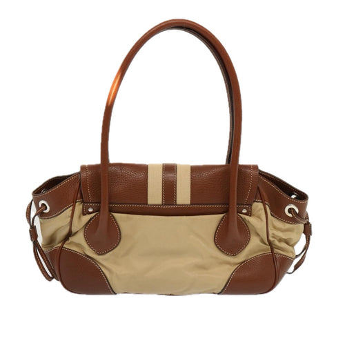 Prada -- Beige Synthetic Shoulder Bag (Pre-Owned)