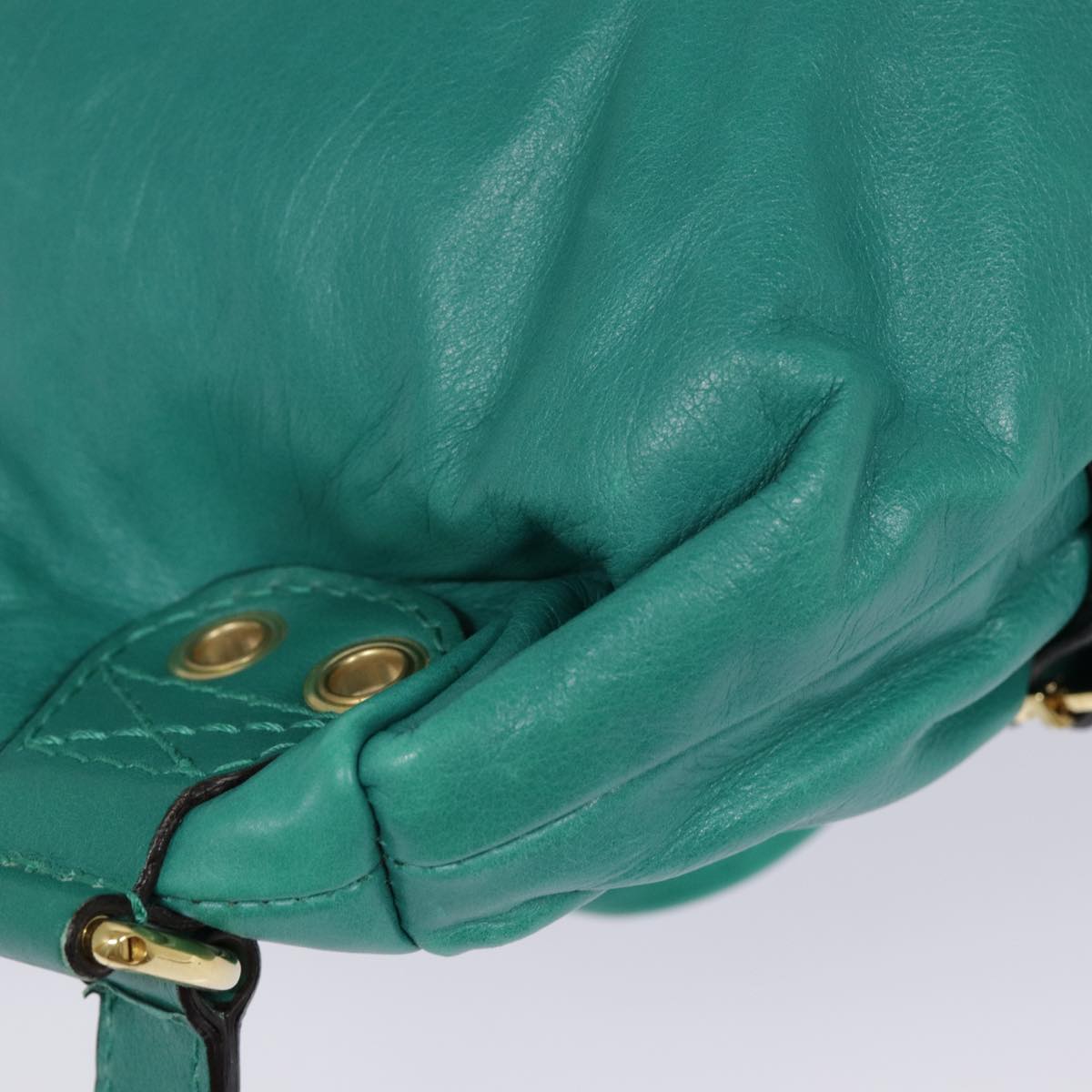 Gucci Green Leather Backpack Bag (Pre-Owned)