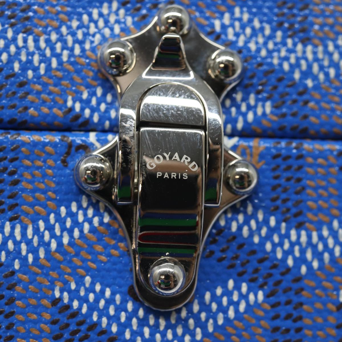 Goyard Herringbone Blue Canvas Jewelleryset Jewelry (Pre-Owned)
