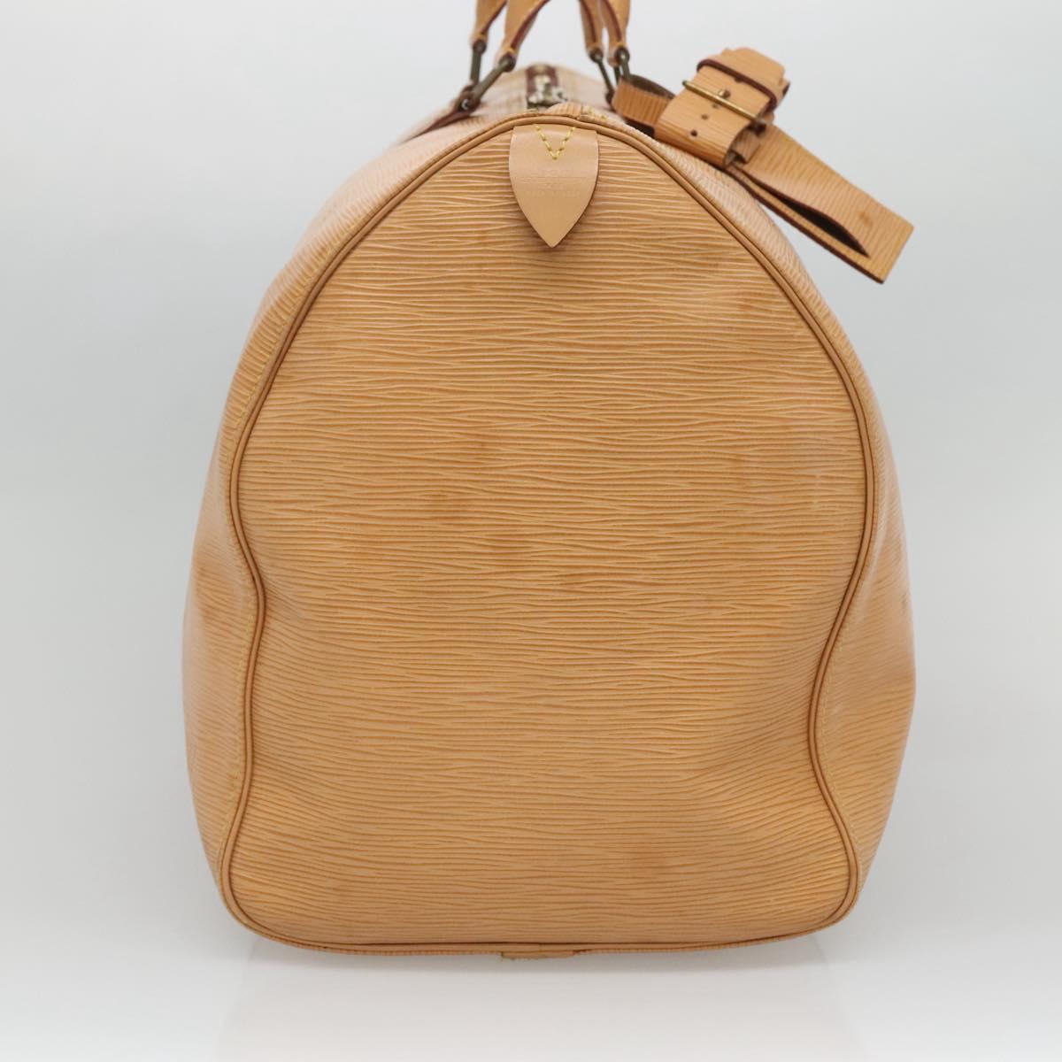 Louis Vuitton Keepall 50 Beige Leather Travel Bag (Pre-Owned)