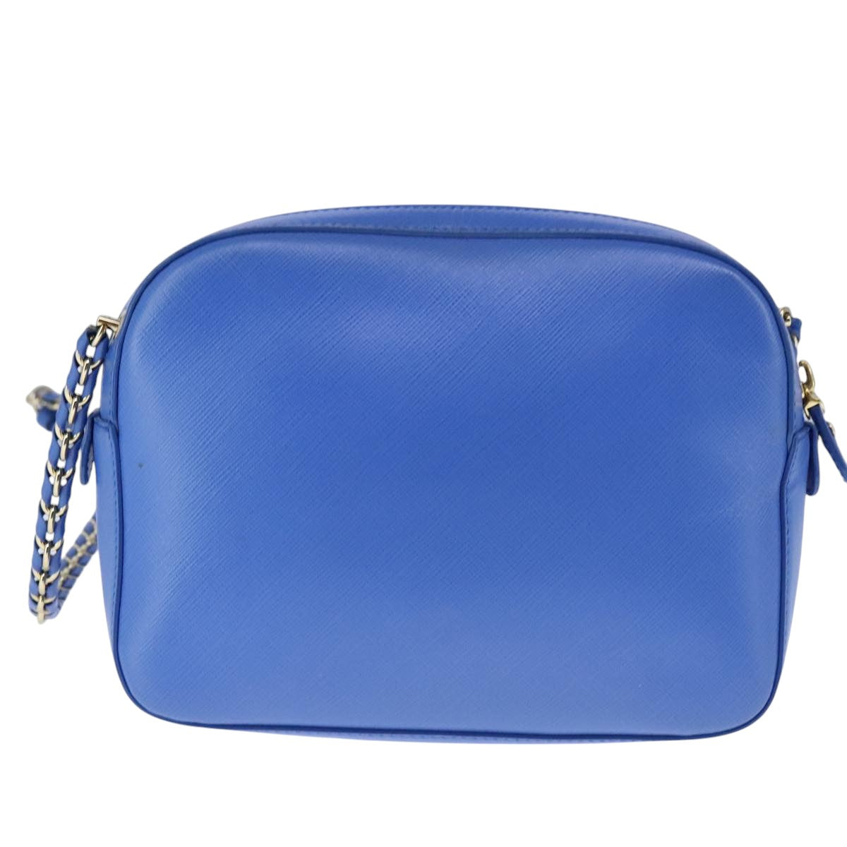 Salvatore Ferragamo Vara Blue Leather Shoulder Bag (Pre-Owned)