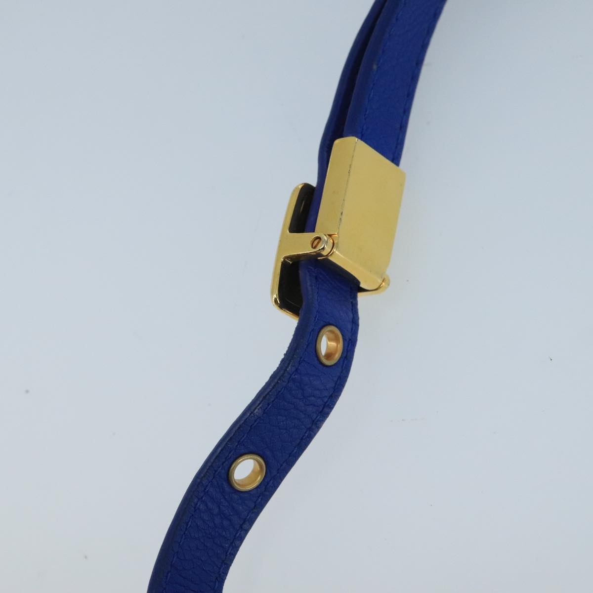 Dior Caro Blue Leather Shoulder Bag (Pre-Owned)