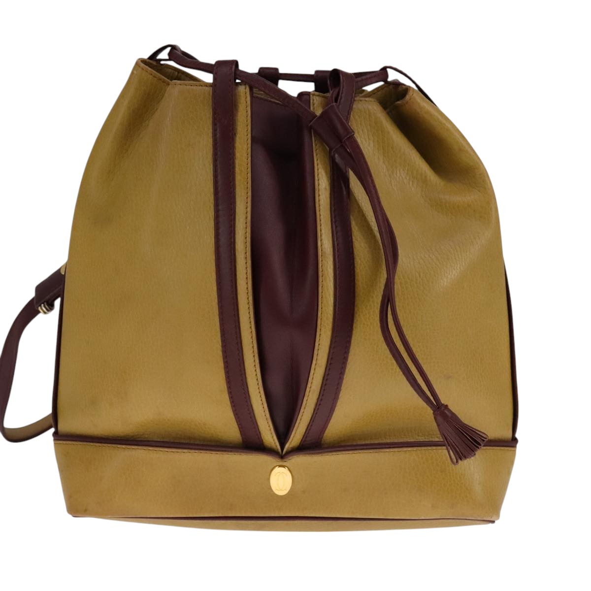Cartier Must De Cartier Yellow Leather Shoulder Bag (Pre-Owned)