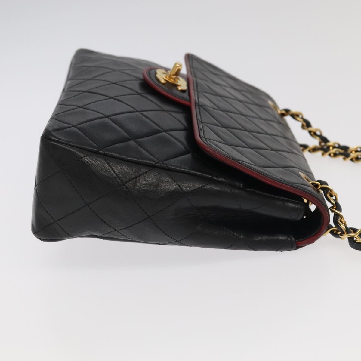Chanel Coco Mark Black Leather Shoulder Bag (Pre-Owned)