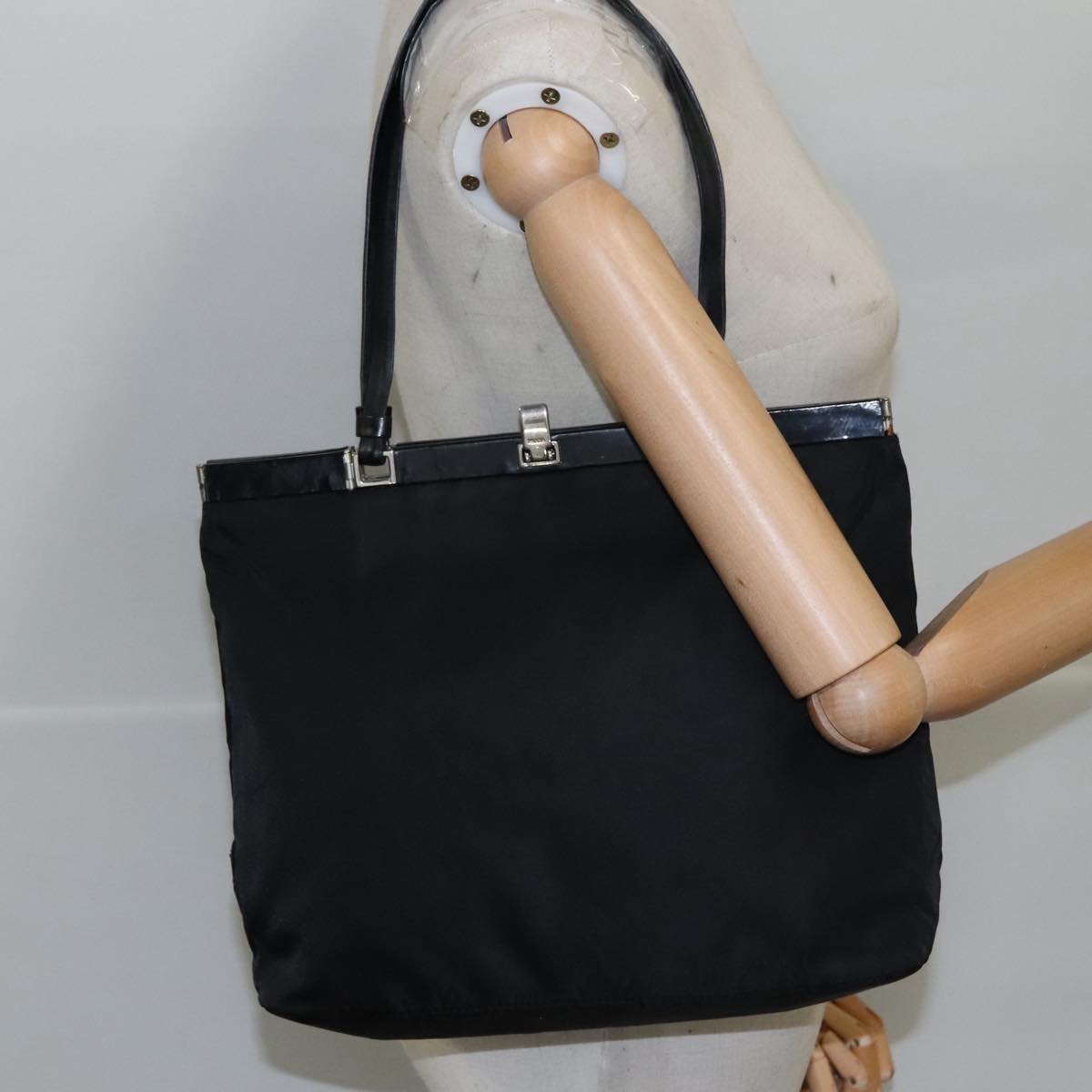 Prada Tessuto Black Synthetic Tote Bag (Pre-Owned)
