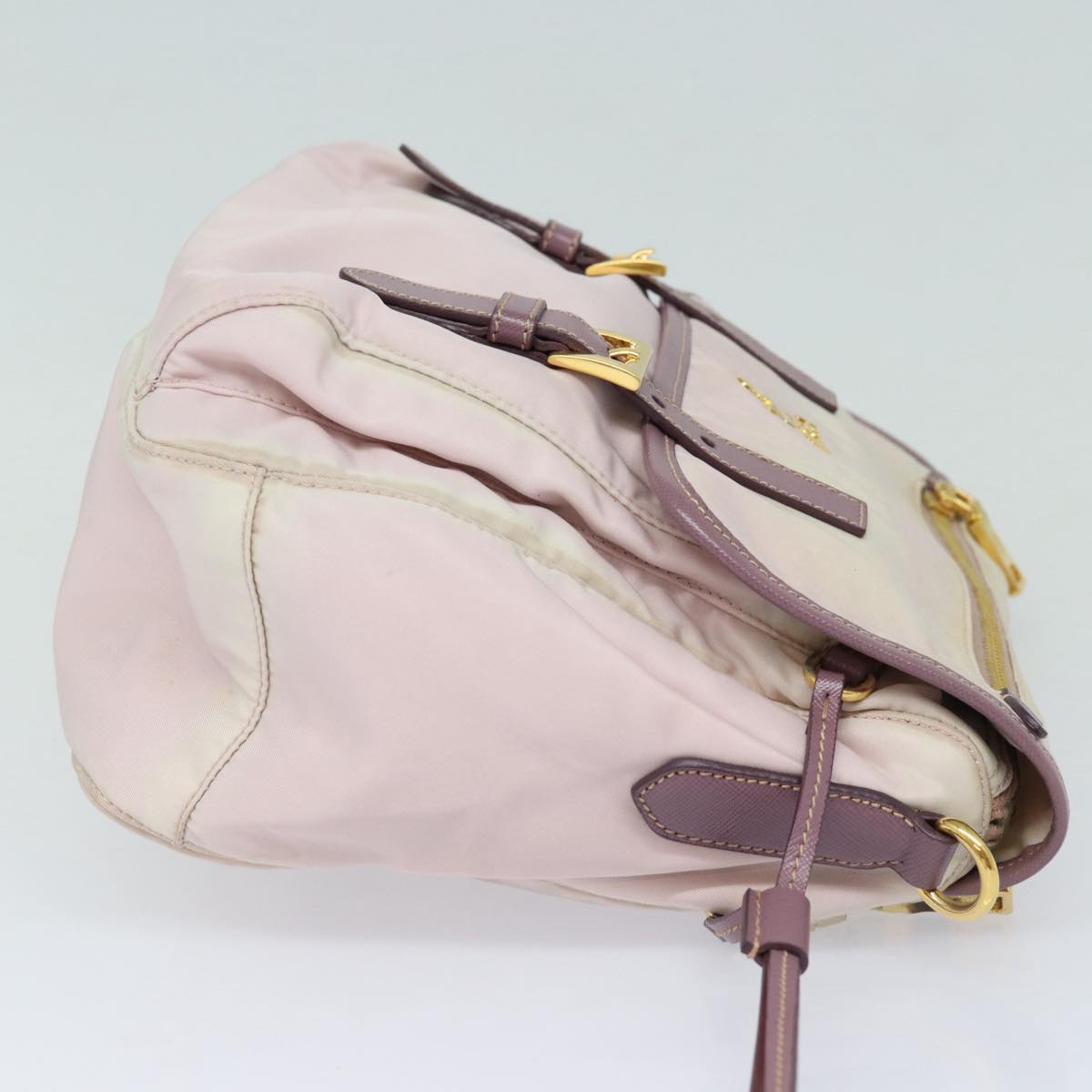 Prada Tessuto Pink Synthetic Shoulder Bag (Pre-Owned)