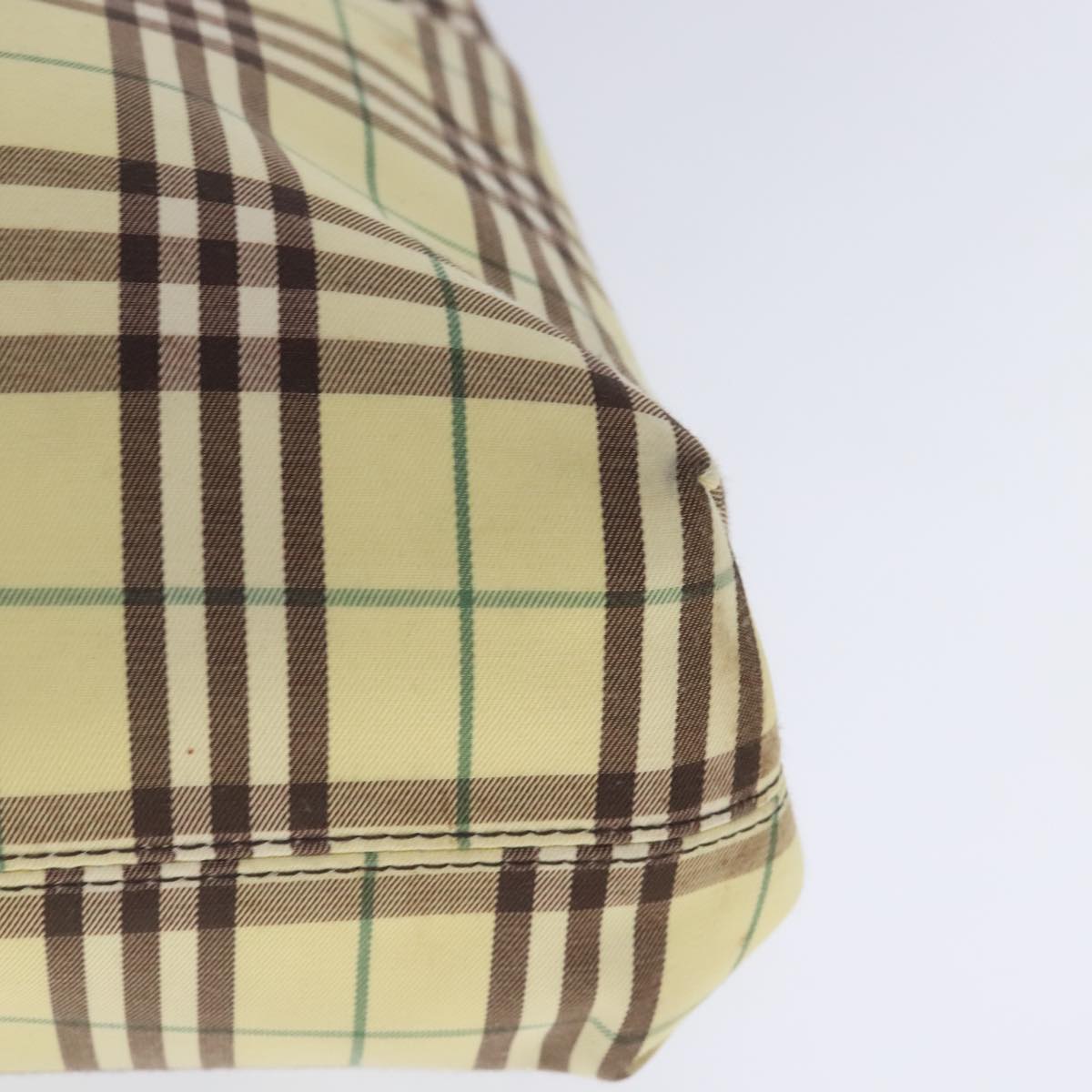 Burberry Nova Check Yellow Canvas Handbag (Pre-Owned)