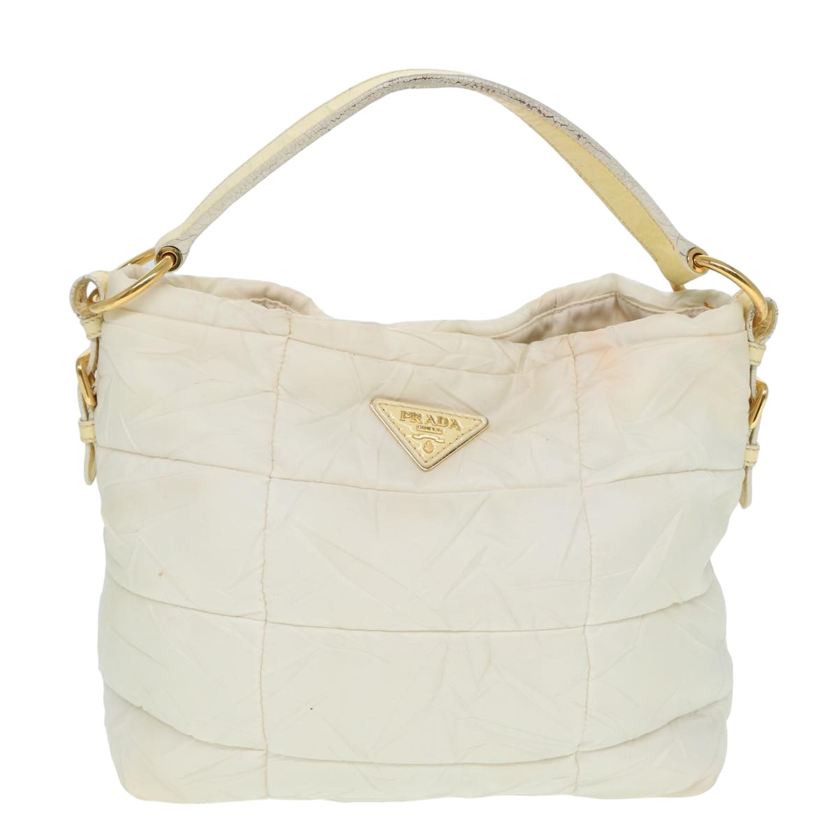 Prada White Synthetic Shoulder Bag (Pre-Owned)