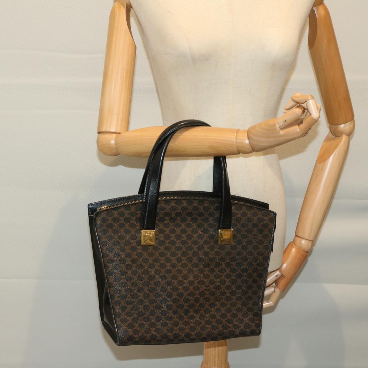 Céline Macadam Black Canvas Handbag (Pre-Owned)