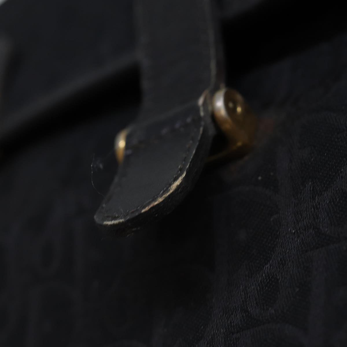 Dior Trotter Black Canvas Shoulder Bag (Pre-Owned)