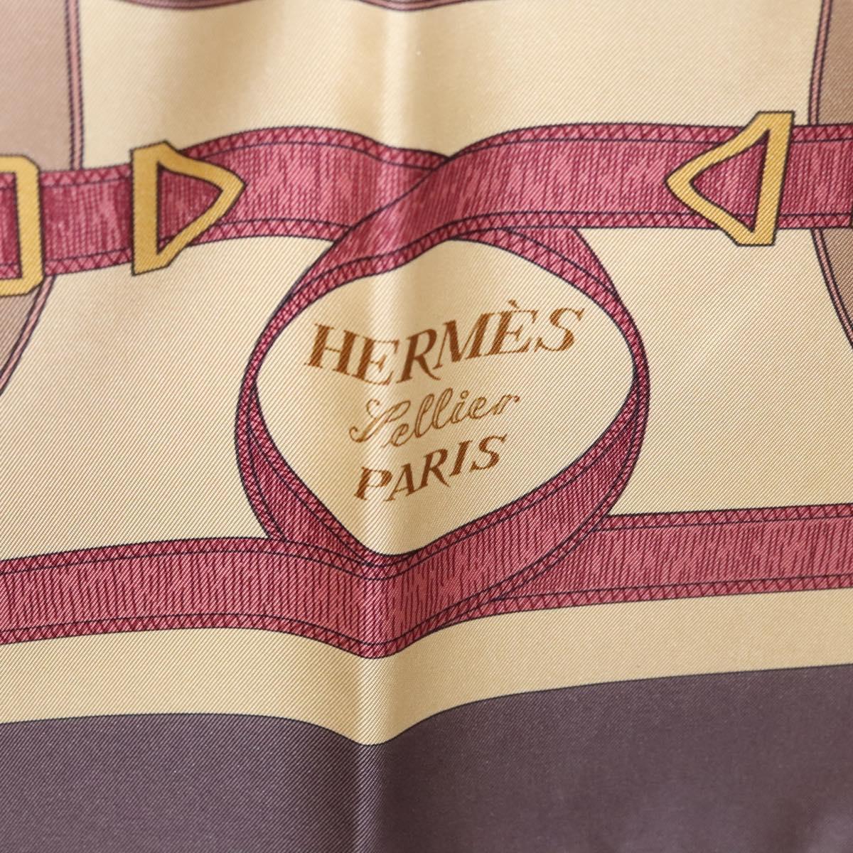 Hermès Carré 90 Beige Silk Scarf  (Pre-Owned)