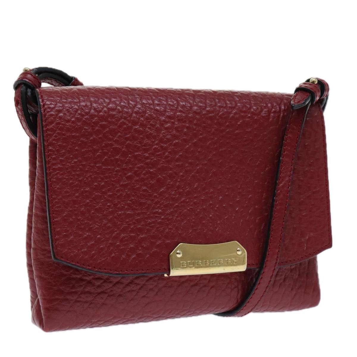 Burberry Red Leather Shoulder Bag (Pre-Owned)