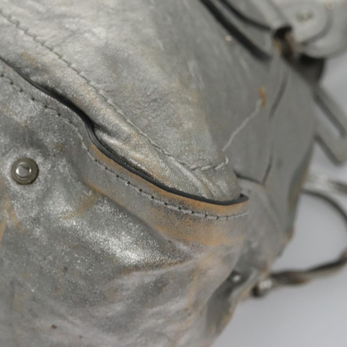 Chloé Paddington Silver Leather Handbag (Pre-Owned)