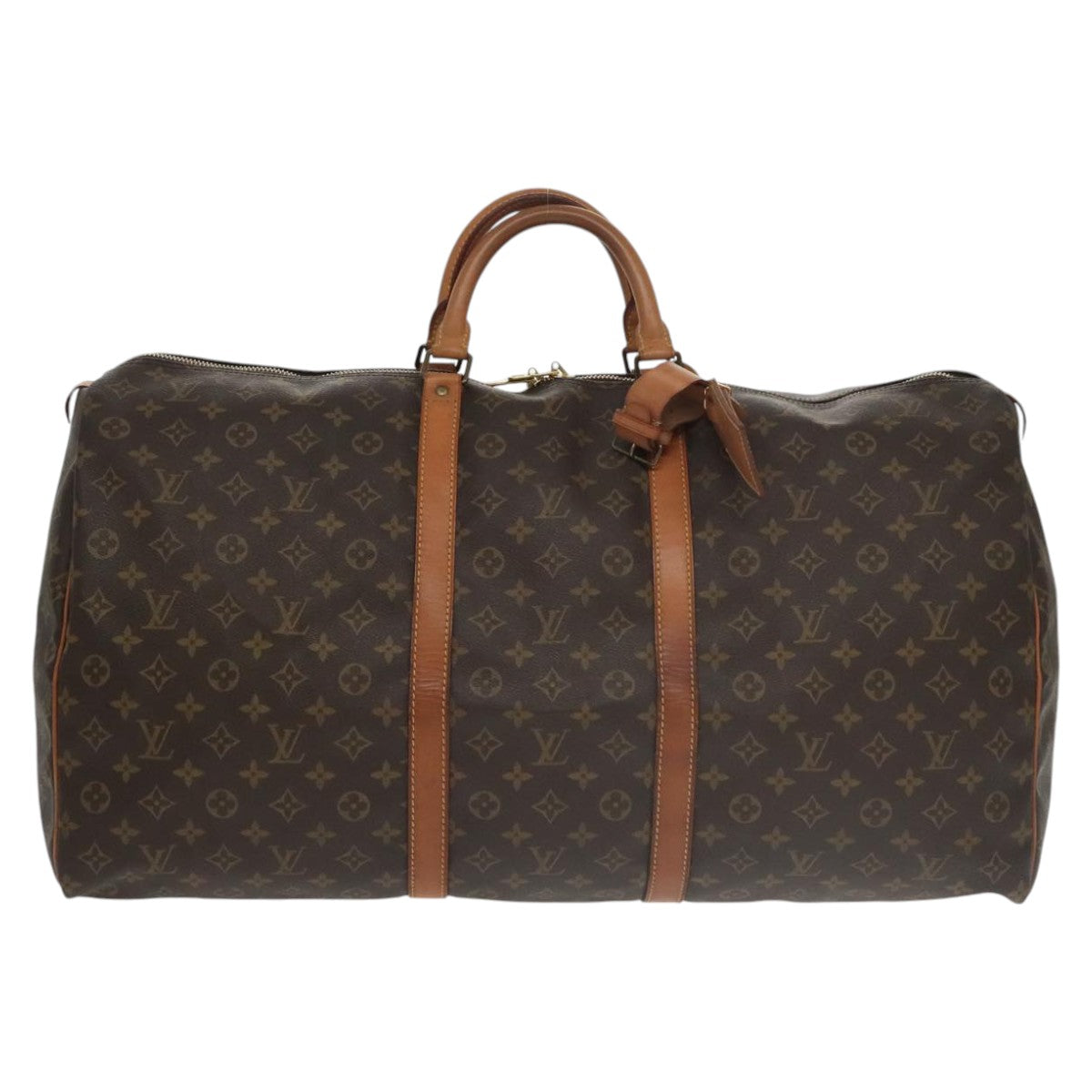 Louis Vuitton Keepall 60 Brown Canvas Travel Bag (Pre-Owned)