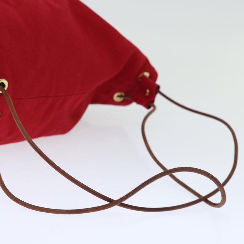 Hermès Polochon Red Canvas Shoulder Bag (Pre-Owned)