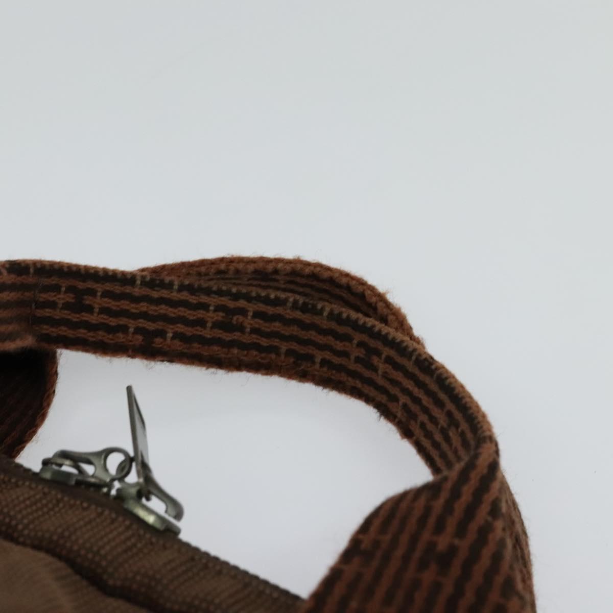 Hermès Herline Brown Canvas Handbag (Pre-Owned)