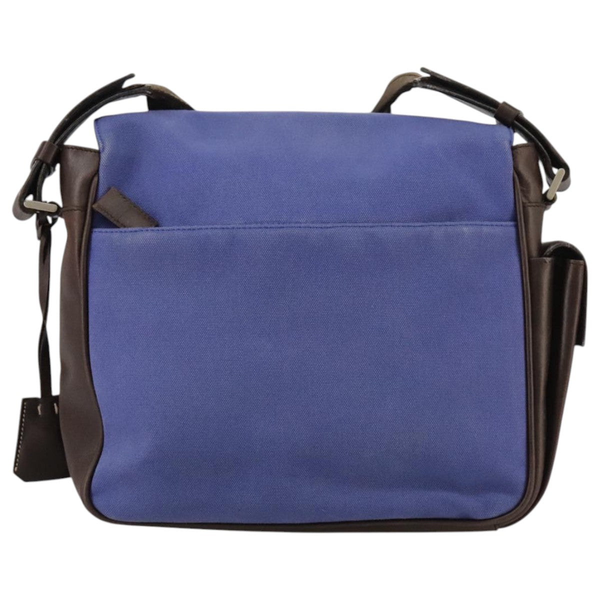 Prada Blue Canvas Shoulder Bag (Pre-Owned)