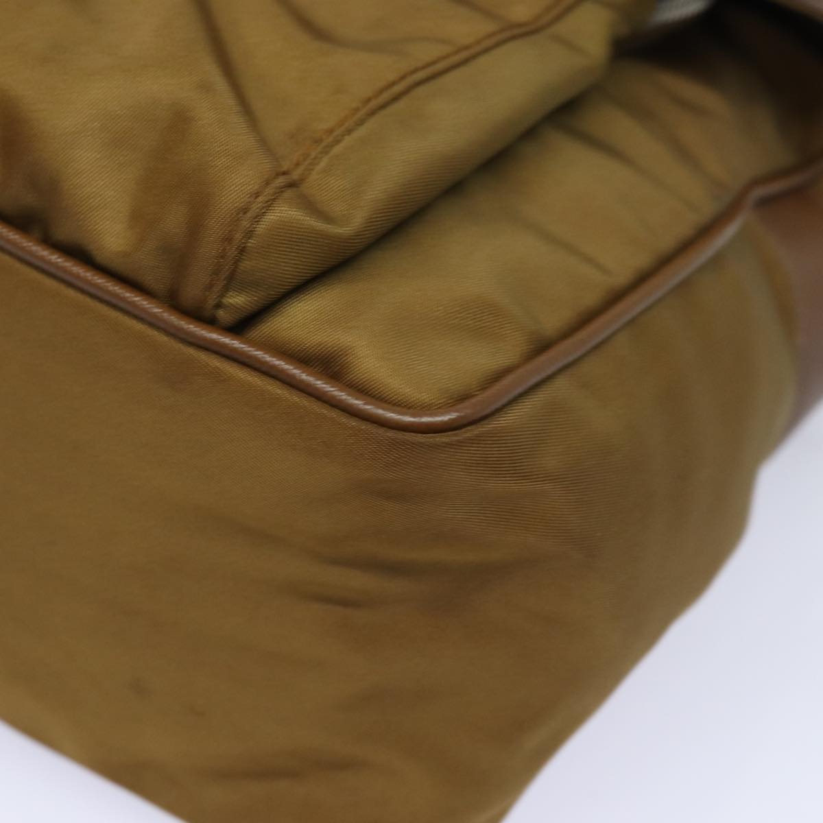 Prada Tessuto Brown Synthetic Shoulder Bag (Pre-Owned)