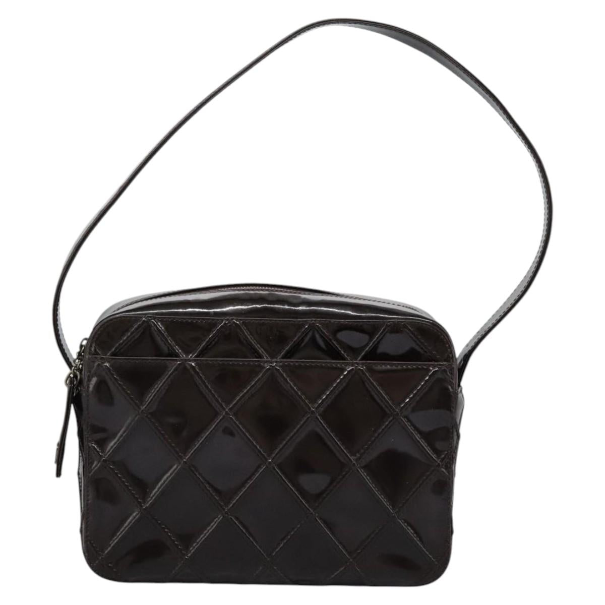 Chanel Camera Brown Patent Leather Shoulder Bag (Pre-Owned)