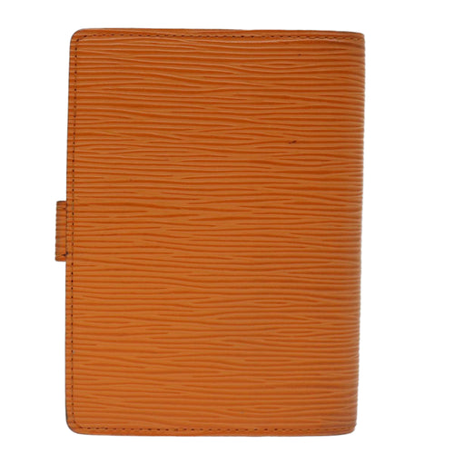 Louis Vuitton Agenda Pm Orange Leather Wallet  (Pre-Owned)