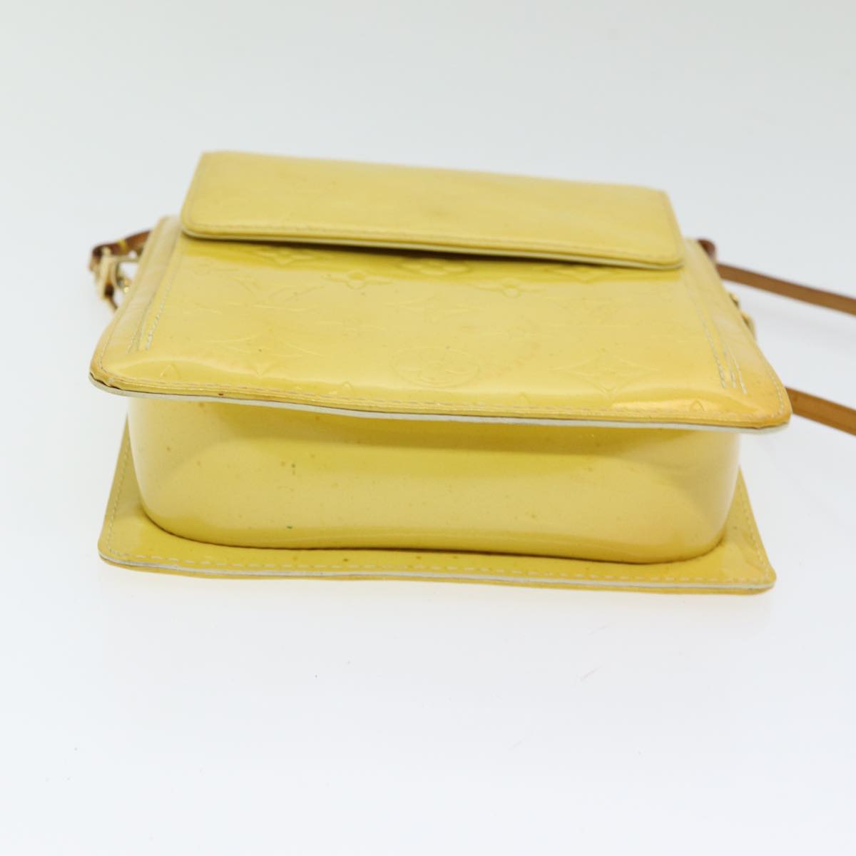 Louis Vuitton Mott Yellow Patent Leather Clutch Bag (Pre-Owned)