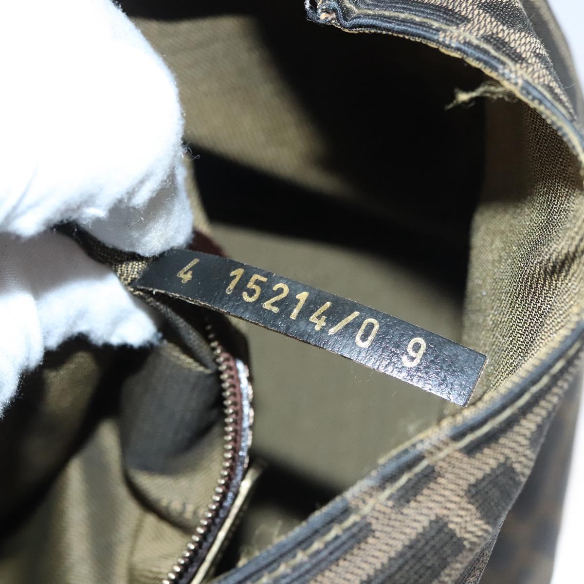 Fendi Zucca Brown Canvas Shoulder Bag (Pre-Owned)