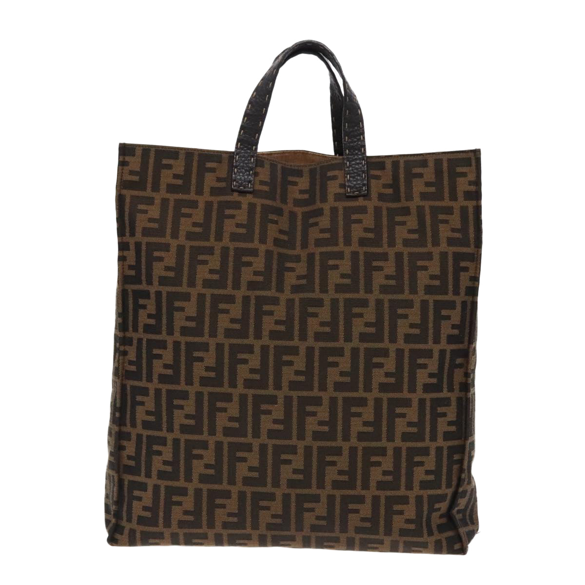 Fendi Selleria Brown Canvas Tote Bag (Pre-Owned)