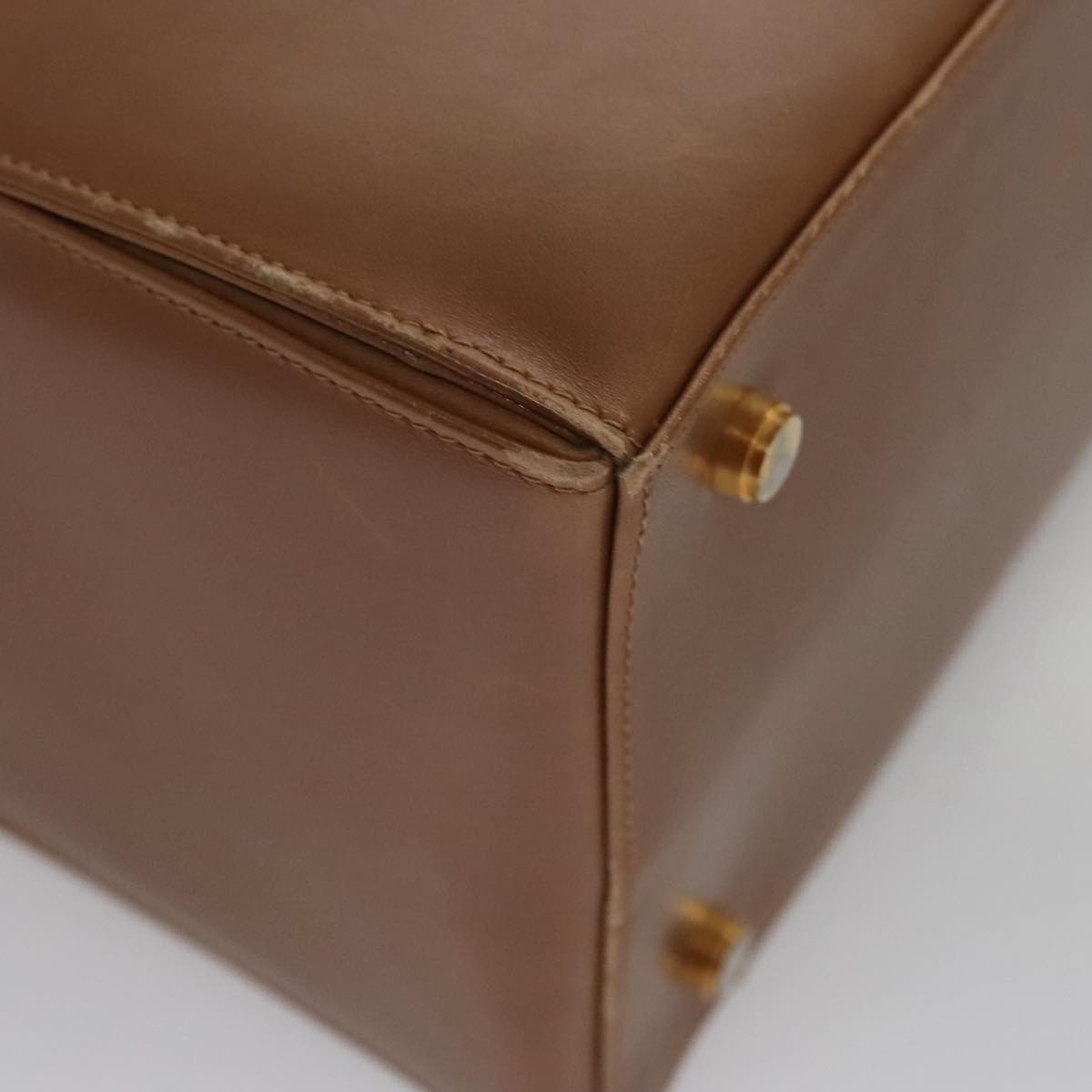 Salvatore Ferragamo Gancini Brown Leather Handbag (Pre-Owned)