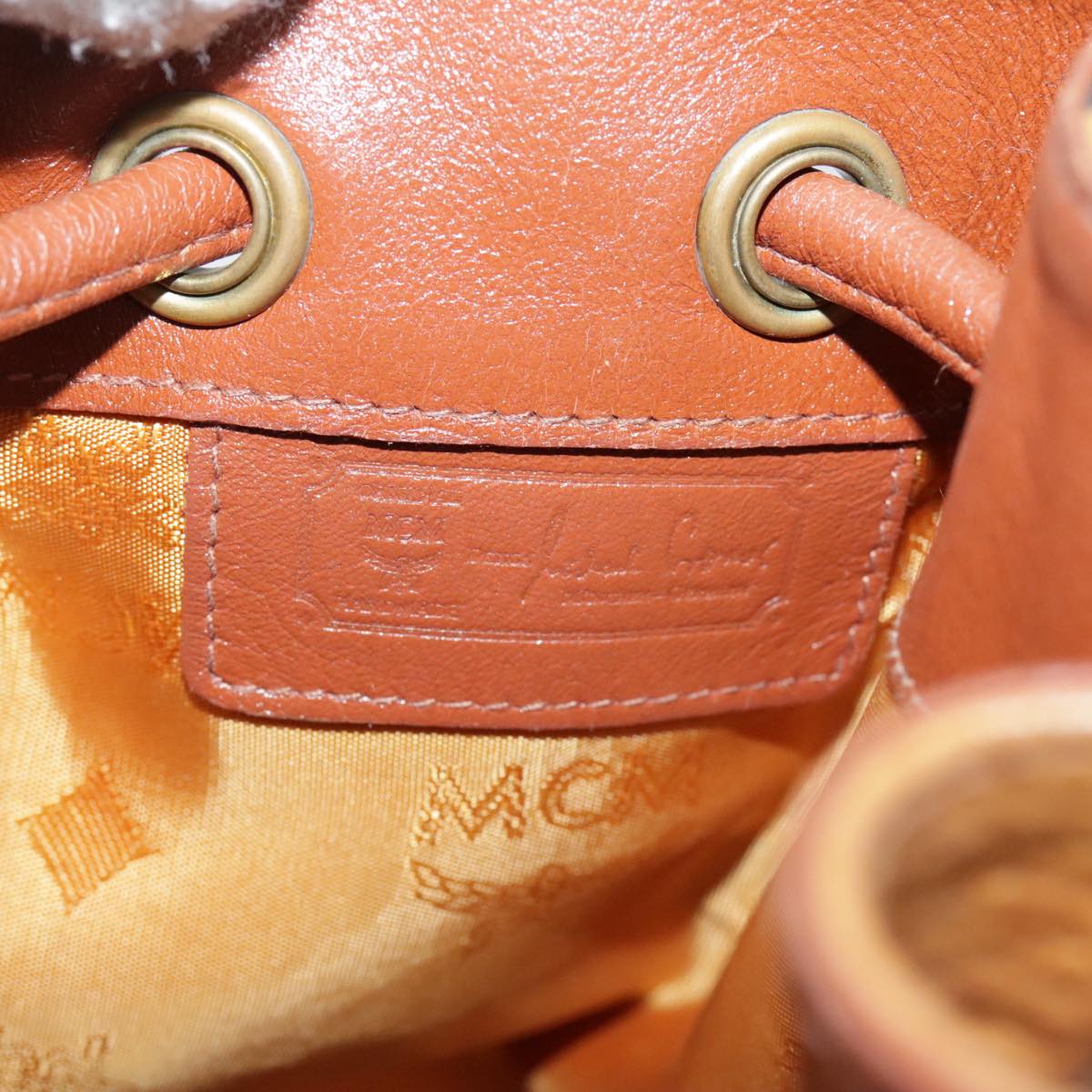MCM Visetos Brown Canvas Shoulder Bag (Pre-Owned)