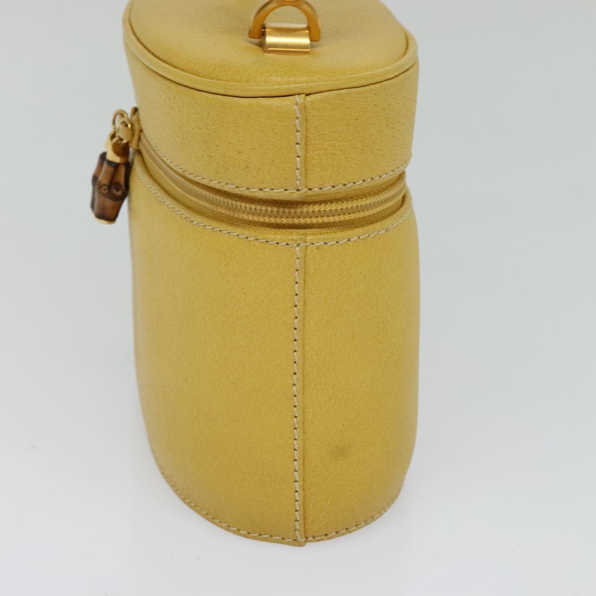 Gucci Bamboo Yellow Leather Clutch Bag (Pre-Owned)