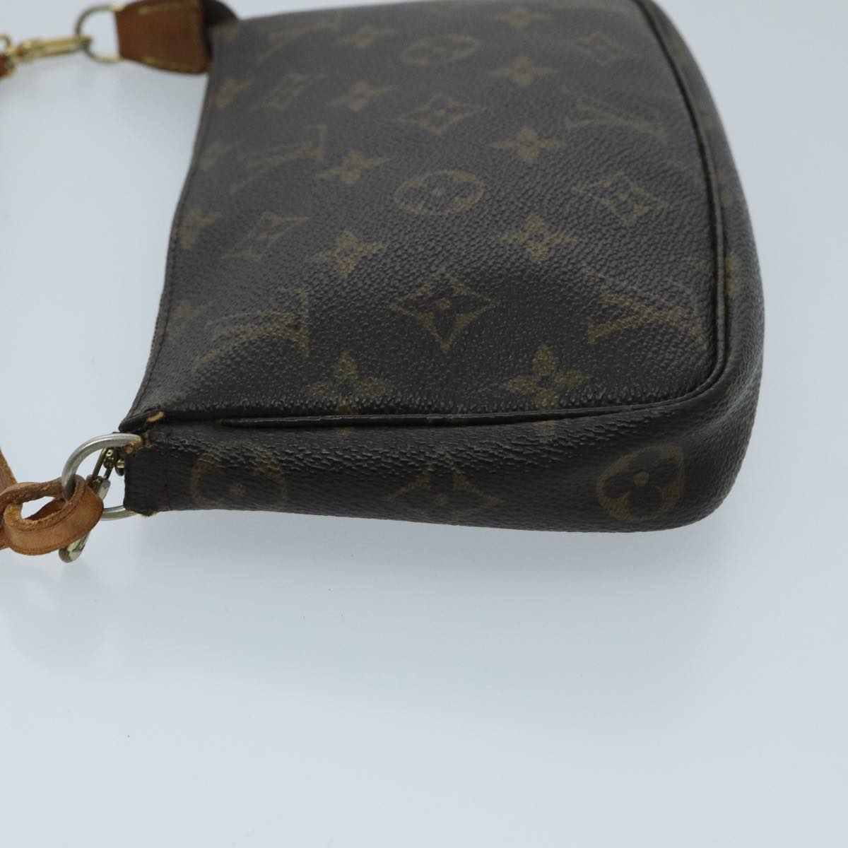 Louis Vuitton Pochette Accessoire Brown Canvas Clutch Bag (Pre-Owned)