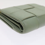 Bottega Veneta Cassette Blue Leather Wallet  (Pre-Owned)