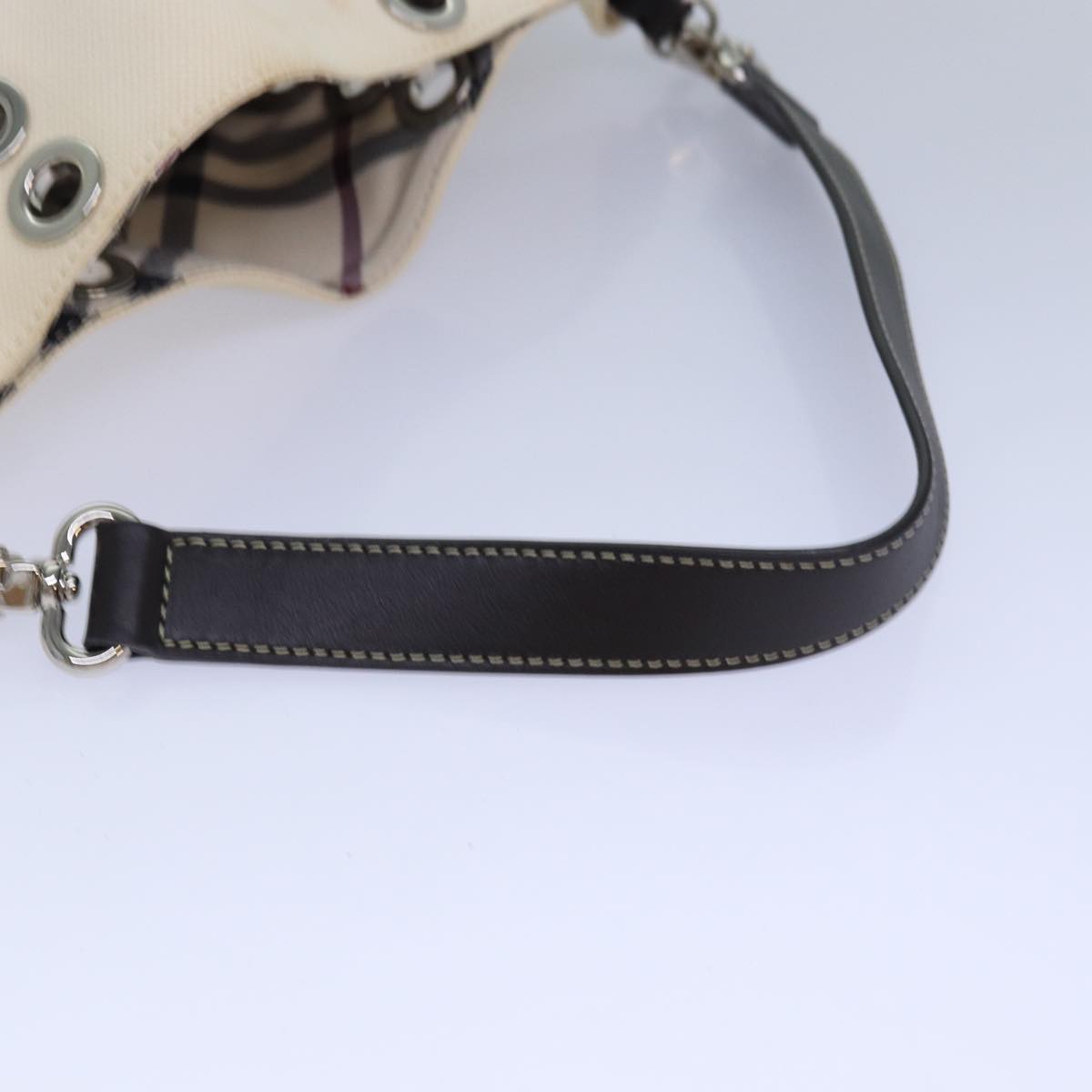 Burberry Blue Label Beige Canvas Shoulder Bag (Pre-Owned)