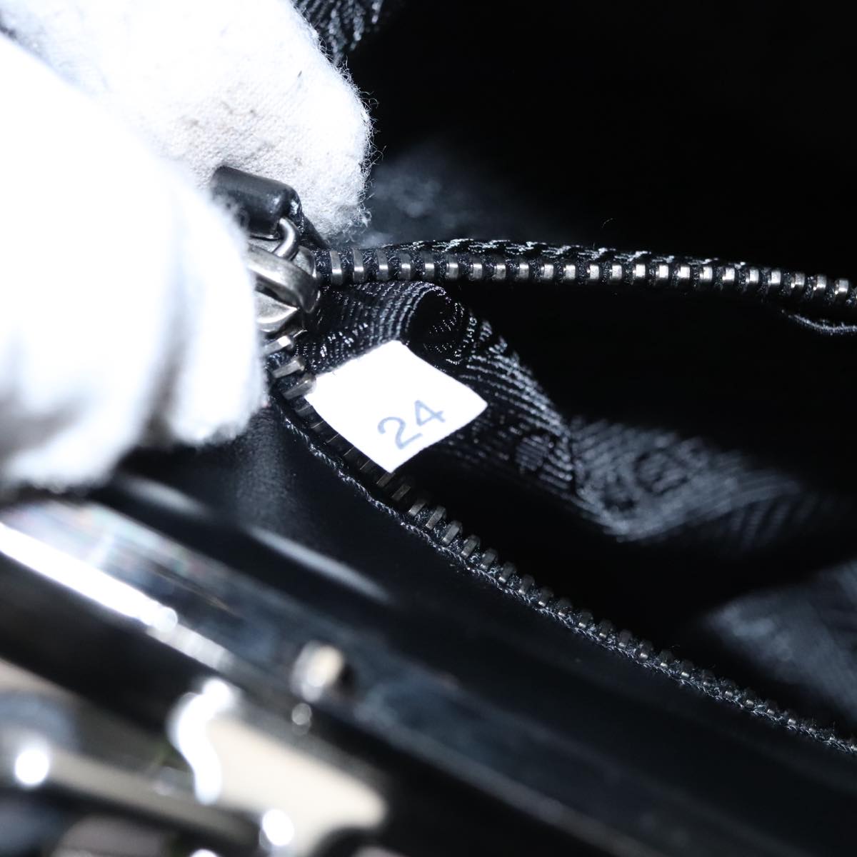 Prada Flame Black Leather Handbag (Pre-Owned)