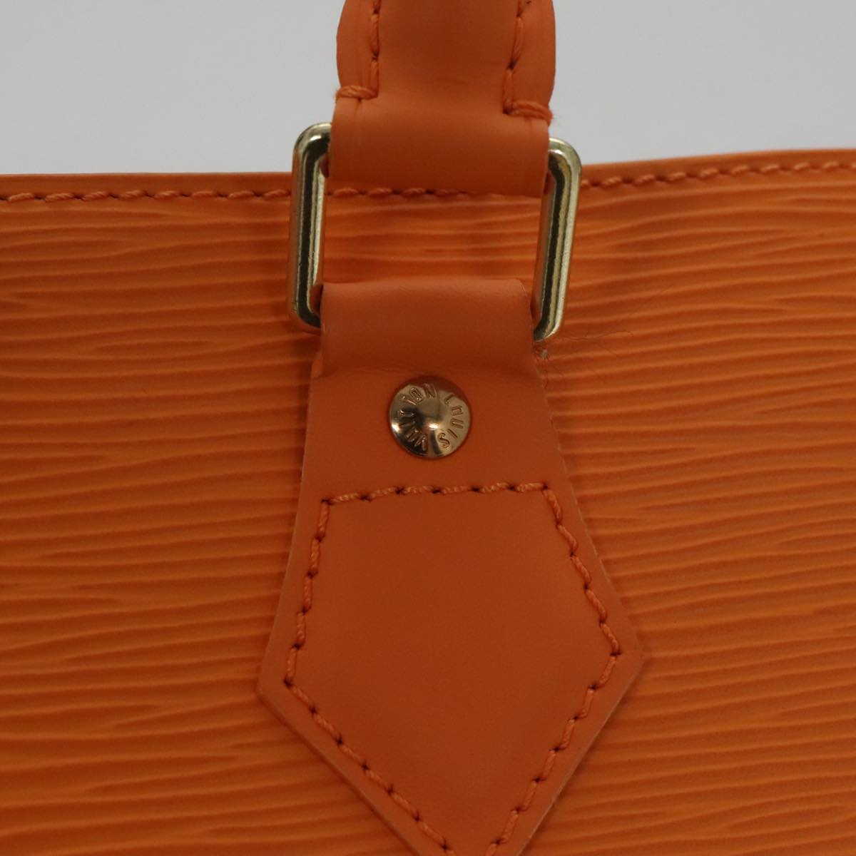 Louis Vuitton Sac Plat Orange Leather Tote Bag (Pre-Owned)