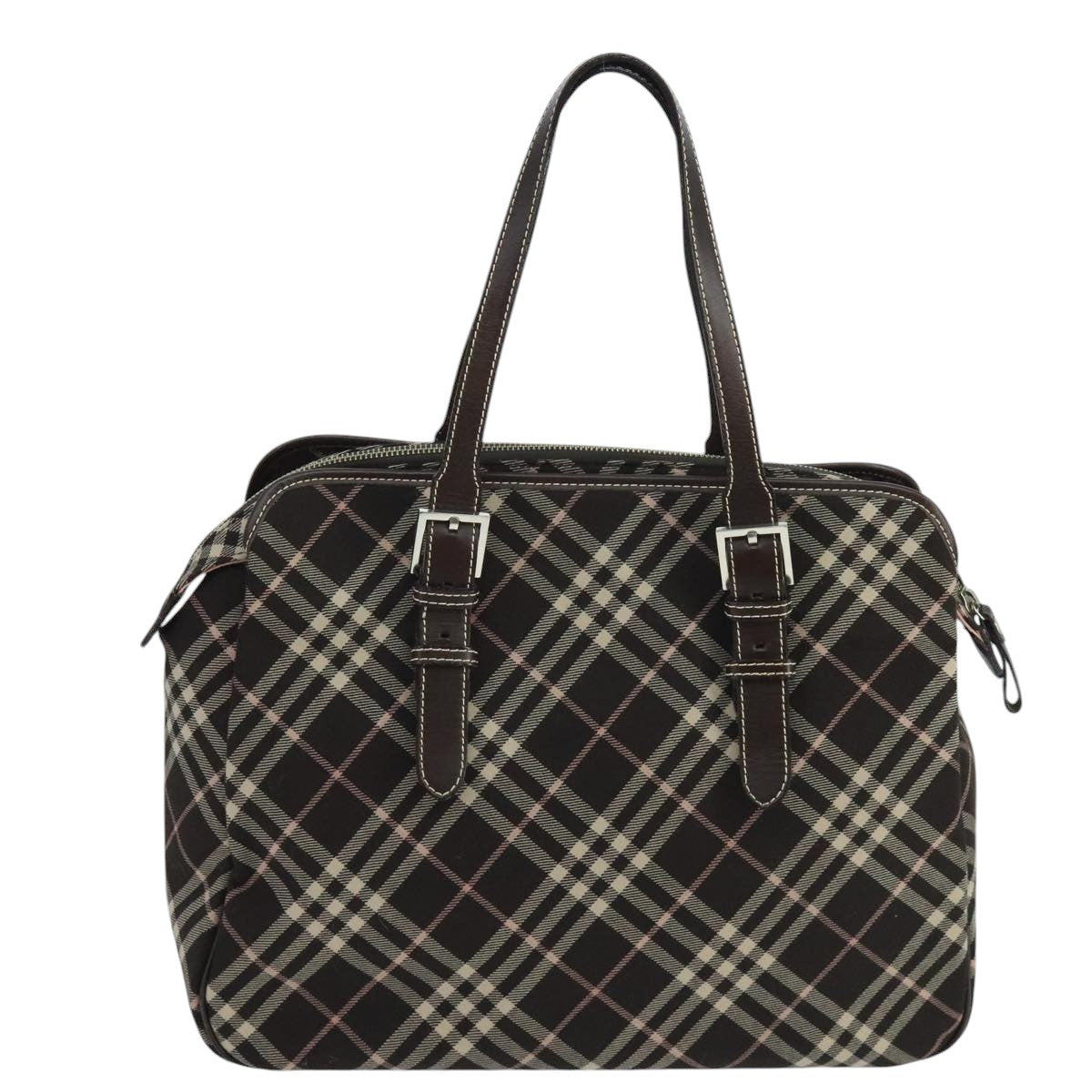 Burberry Nova Check Black Canvas Handbag (Pre-Owned)